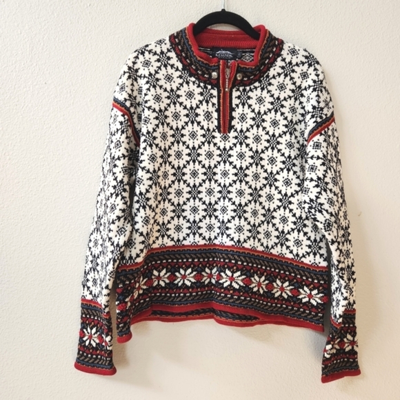 Icelandic Design Sweaters Icelandic Design Womens Fair Isle Quarter